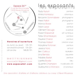 Flyer expo Jeunes Talents partie 1 verso